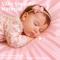 Pro Goleem satin bassinet sheet OEKO-TEX certified for safe softness.