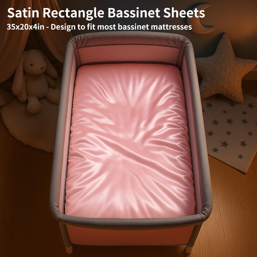 Pro Goleem satin bassinet sheet purple close up highlighting soft touch for newborn comfort