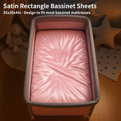 Pro Goleem satin bassinet sheet purple close up highlighting soft touch for newborn comfort