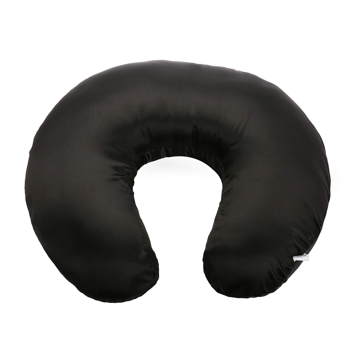Pro Goleem satin nursing pillow cover in black delivers smooth texture for baby comfort.