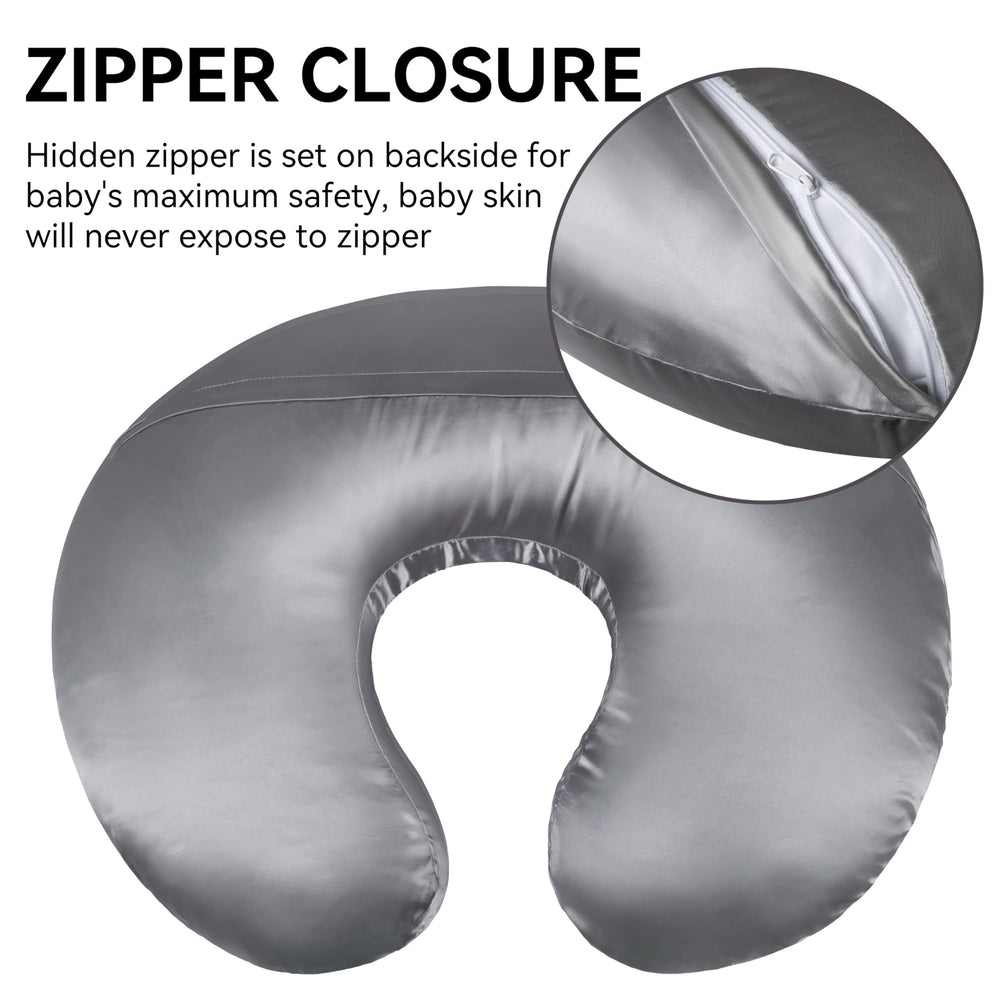 Pro Goleem satin nursing pillow cover durable stitching for longevity.