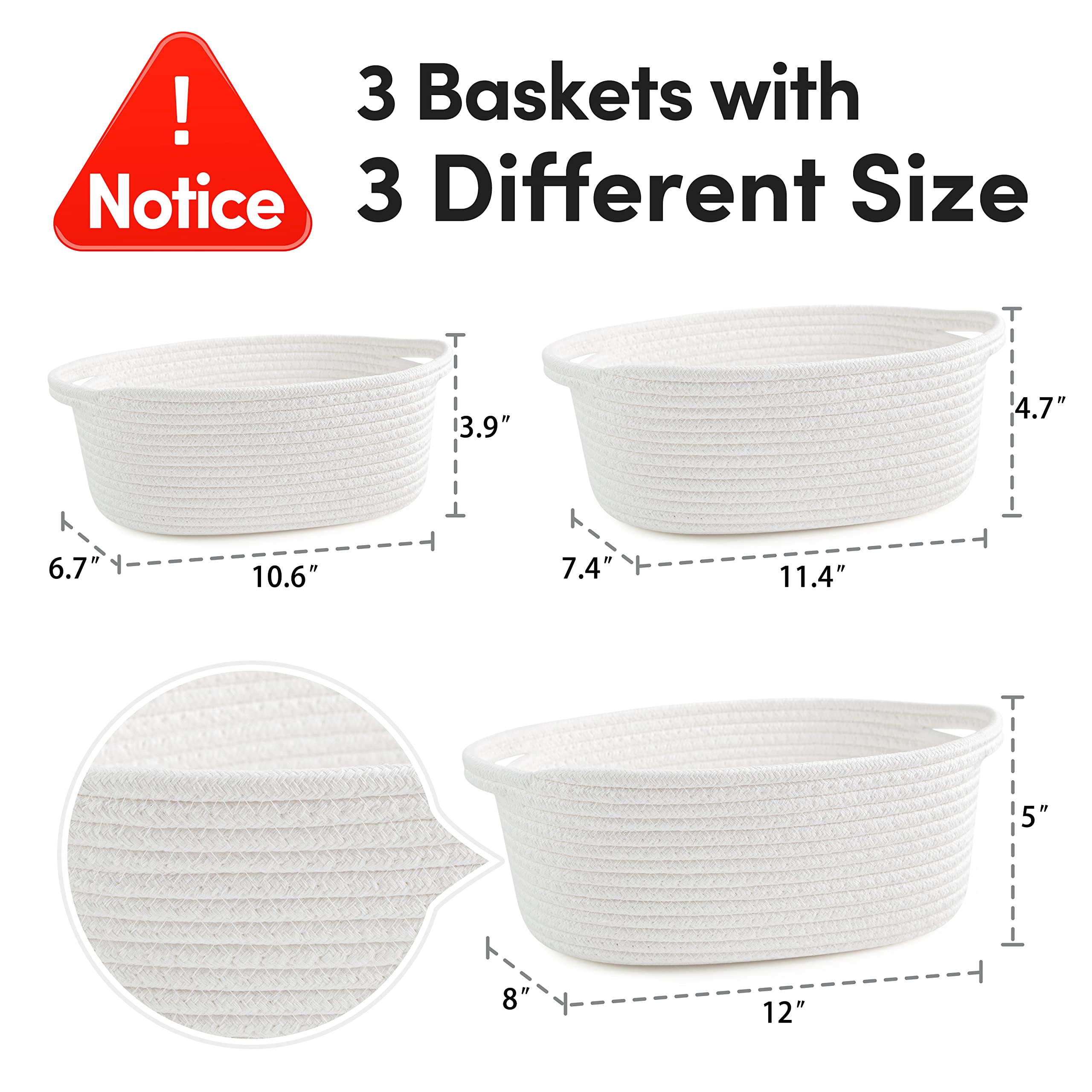 Pro Goleem small rope basket for bedroom storage and organization