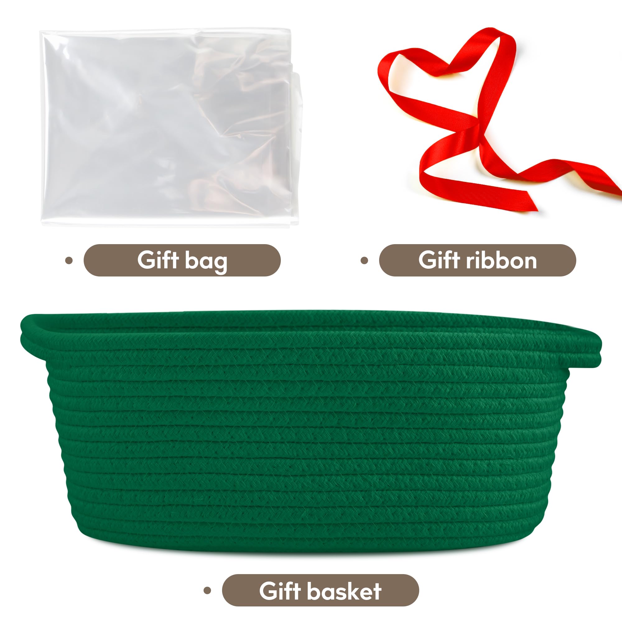Pro Goleem rope storage basket keeps baby items, toys, and books organized.