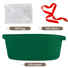 Pro Goleem rope storage basket keeps baby items, toys, and books organized.