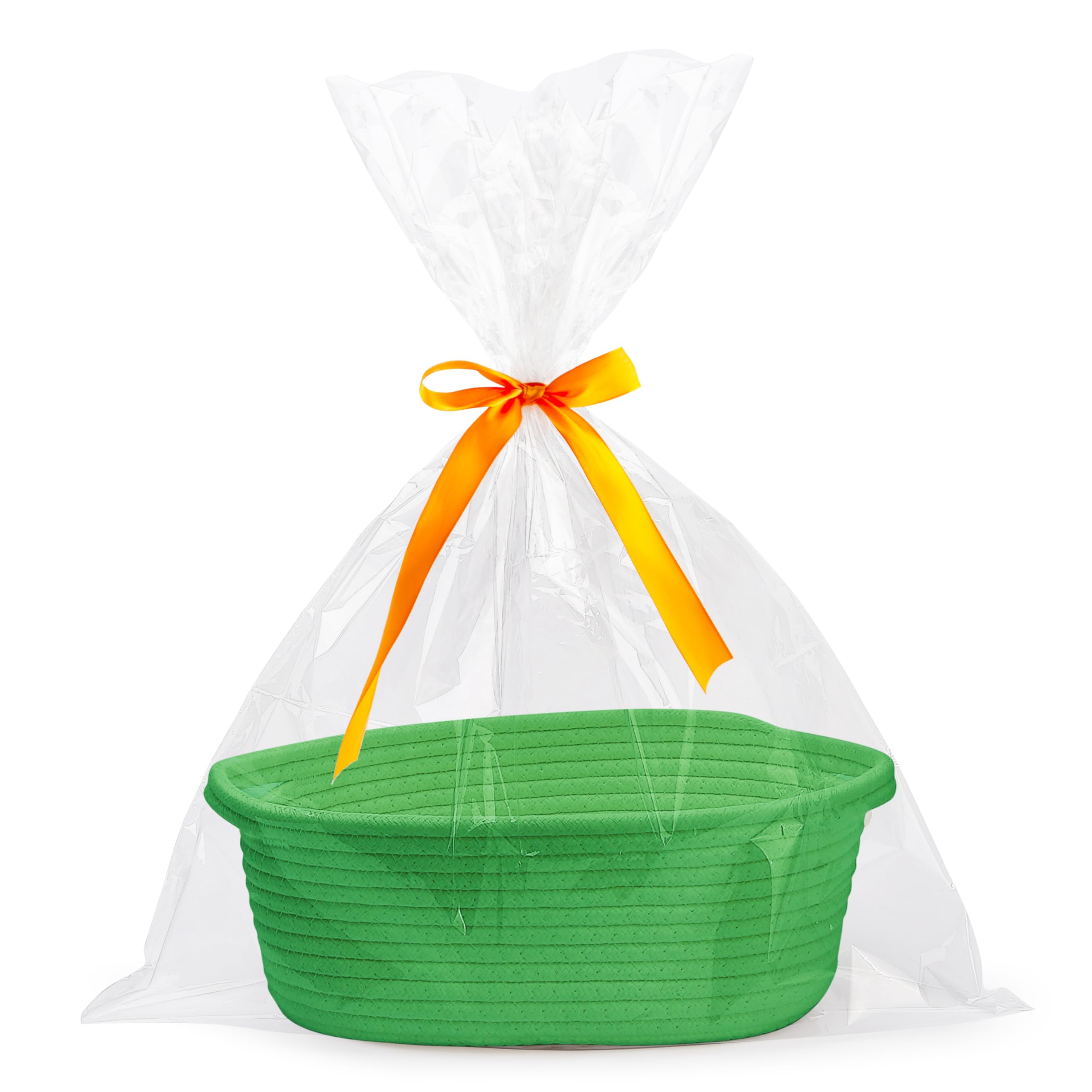 Pro Goleem small woven basket with gift bag and ribbon for ready to gift presentation