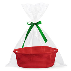Pro Goleem small woven basket with gift bag and ribbon for ready to gift presentation.