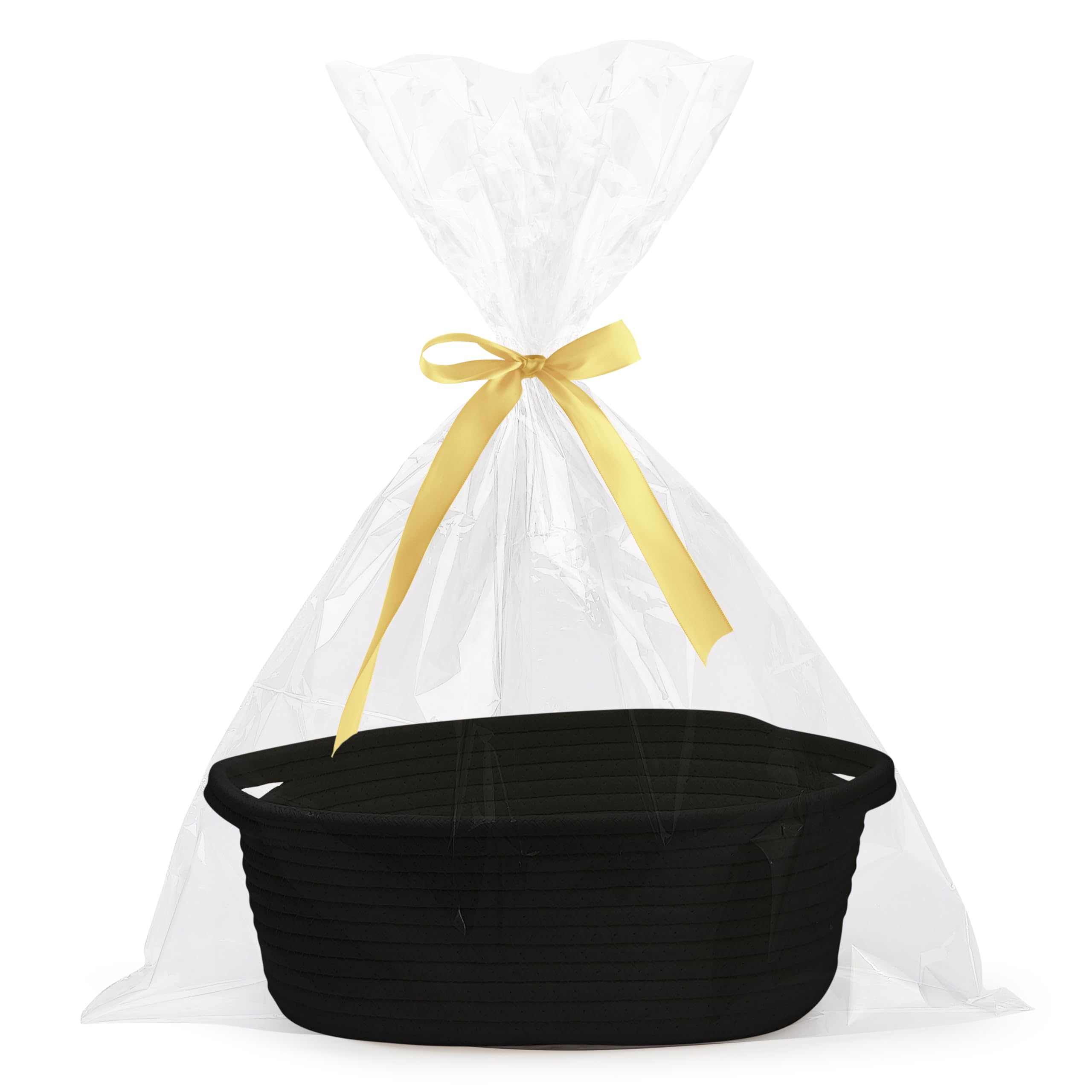 Pro Goleem small woven basket with gift bags and ribbons for ready gifting occasions.
