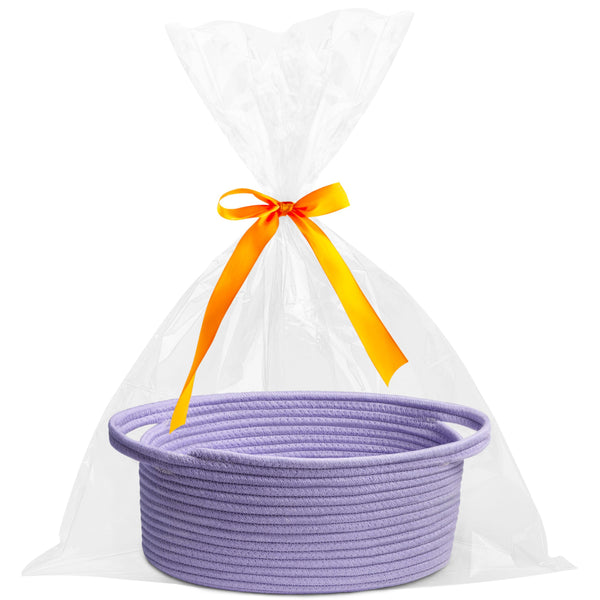 Pro Goleem small woven basket with gift bag and ribbon for easy gifting.