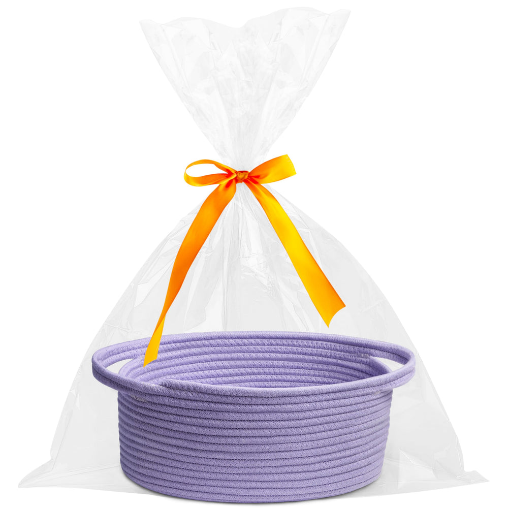 Pro Goleem small woven basket with gift bag and ribbon for easy gifting.