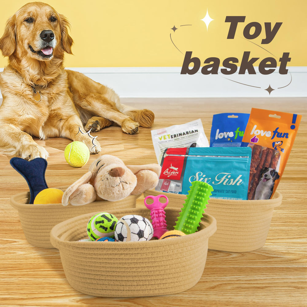 Pro Goleem rope basket with handles for portable storage