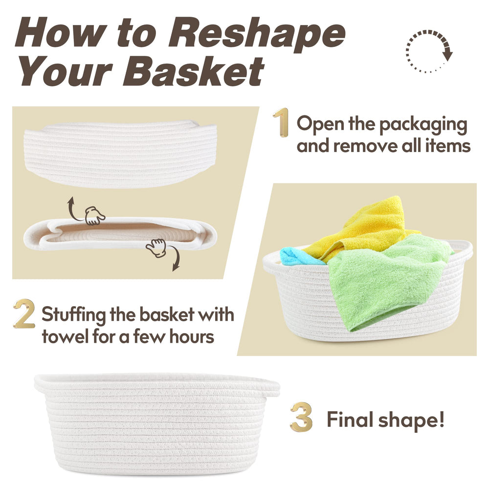 Pro Goleem durable cotton rope basket showcases sturdy construction