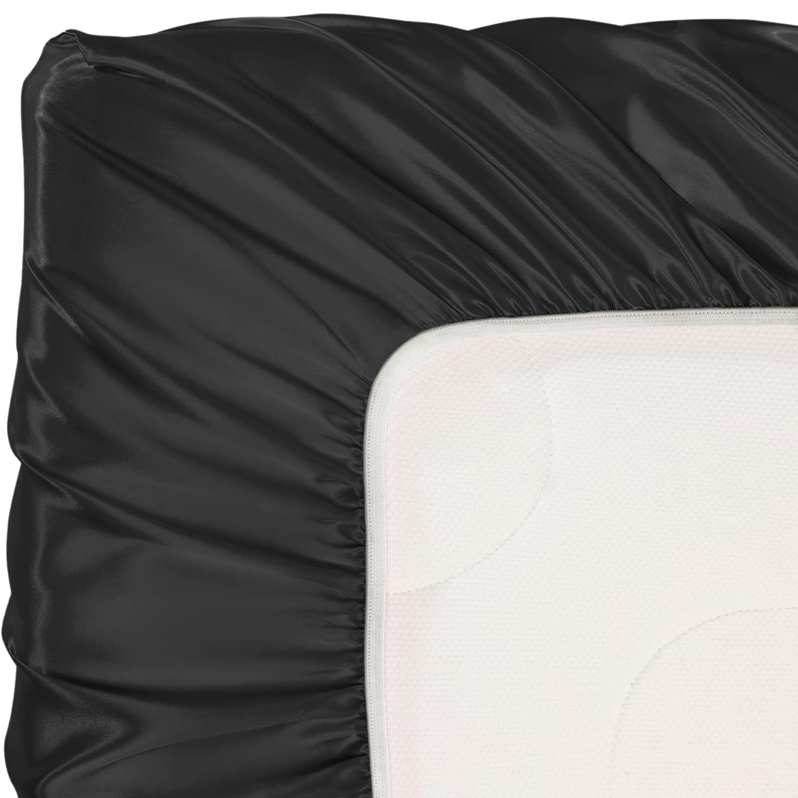 Pro Goleem unisex black crib sheet suitable for boys and girls.