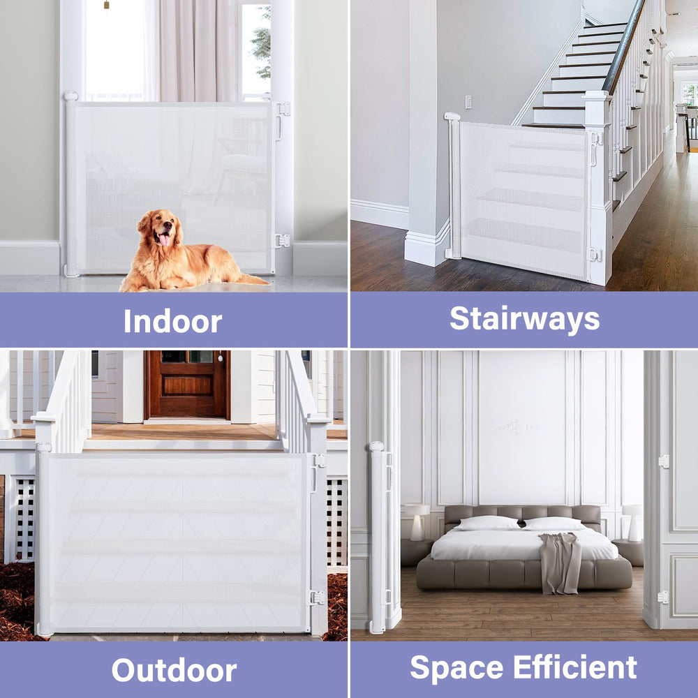 PRObebi indoor outdoor gate fits doorways and decks for versatile safety