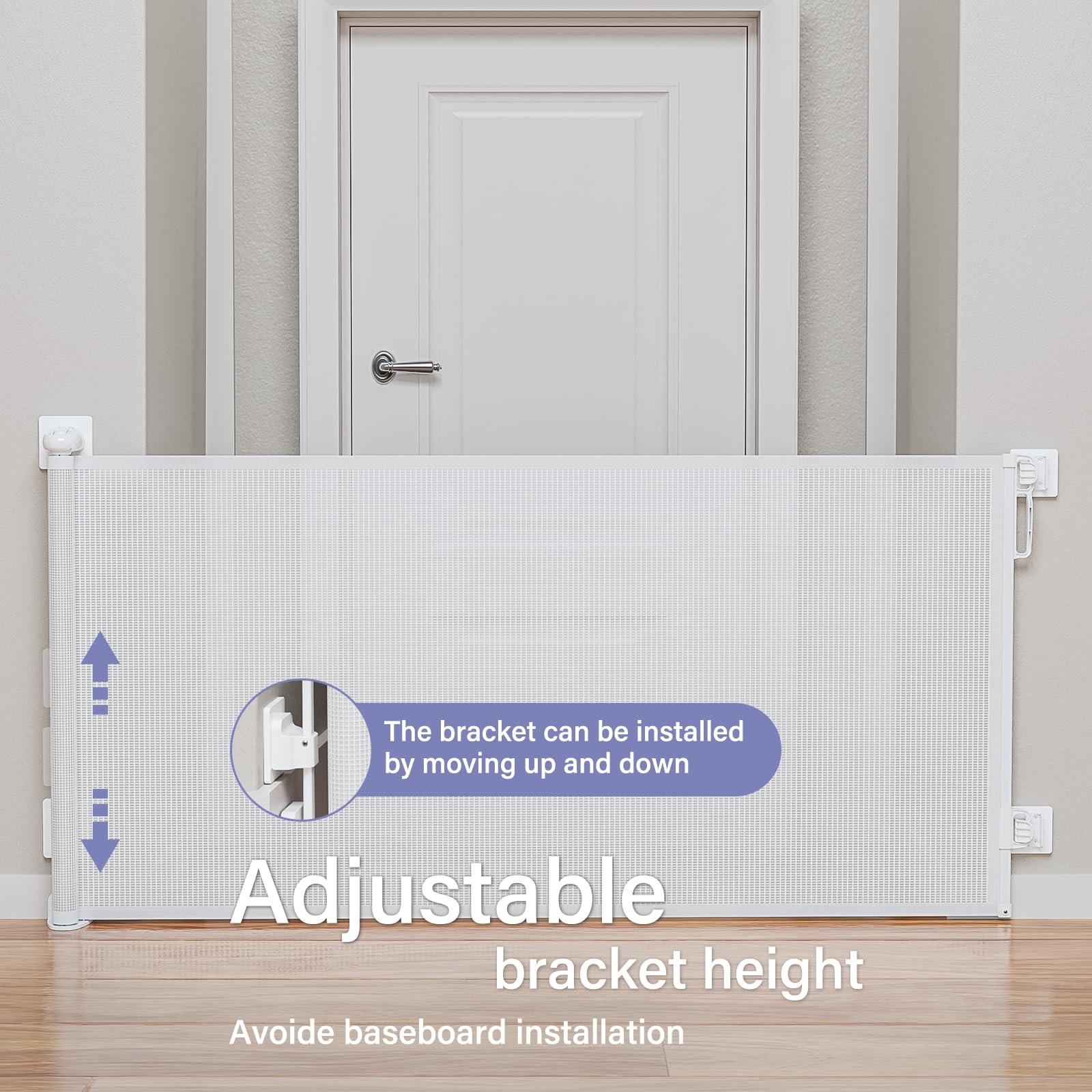 PRObebi gate in a doorway being opened with one hand
