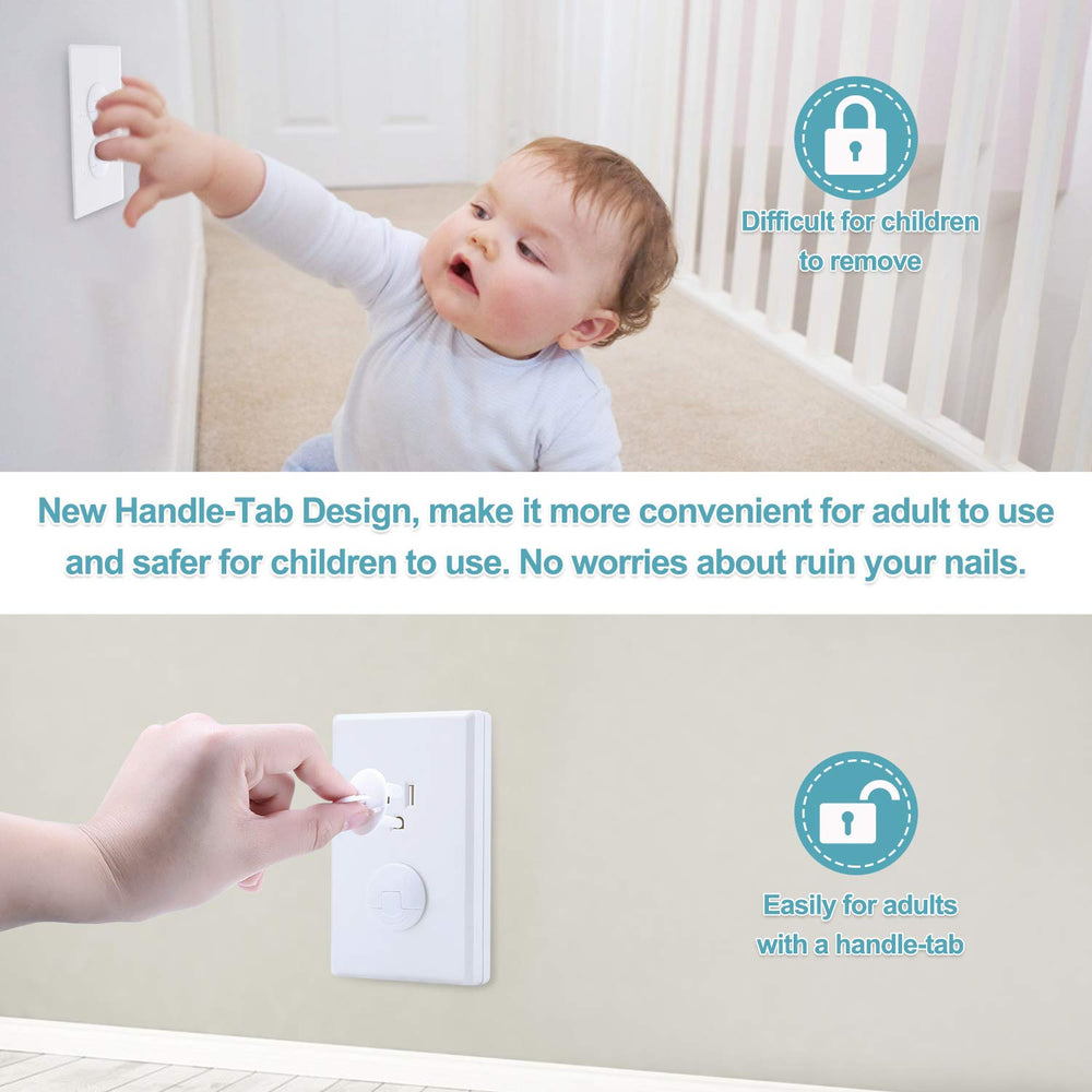 probebi outlet cover with locking design, simple adult removal