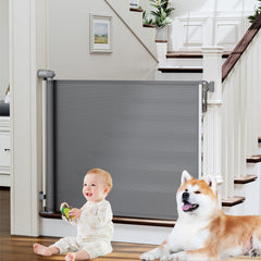 Probebi retractable gate extended-54-wide for wide doorways and safe passage.