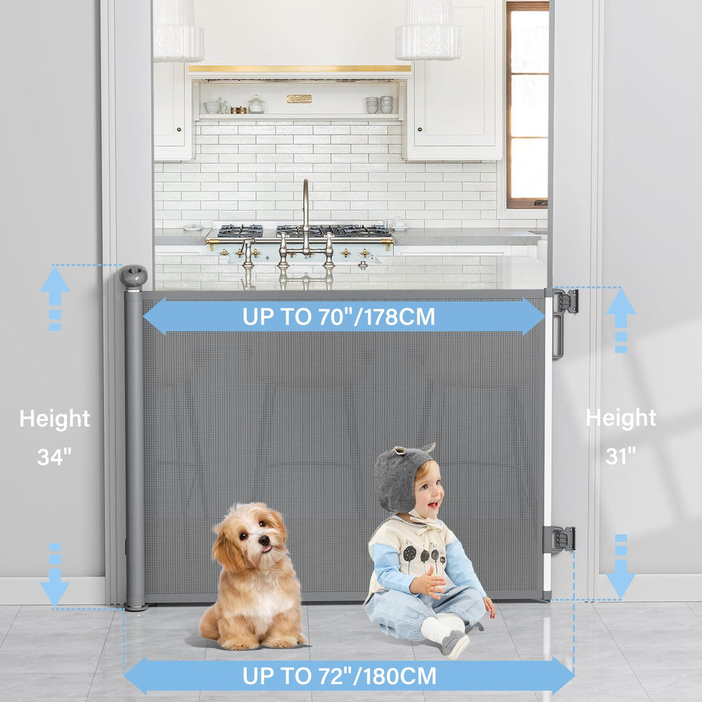 Close-up of PRObebi mesh design on retractable gate