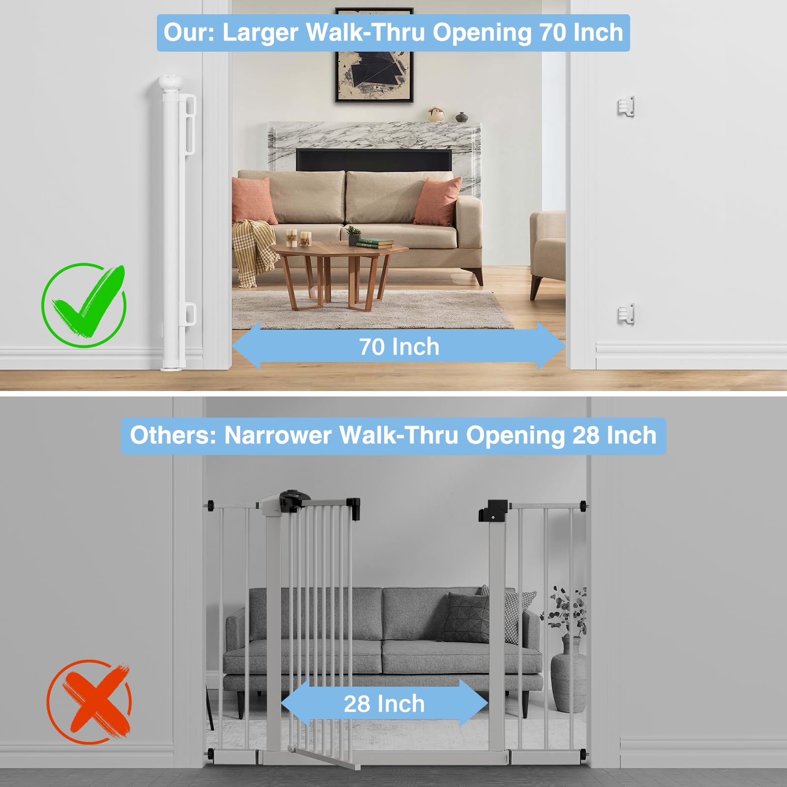 PRObebi retractable mesh rolls up for compact storage.
