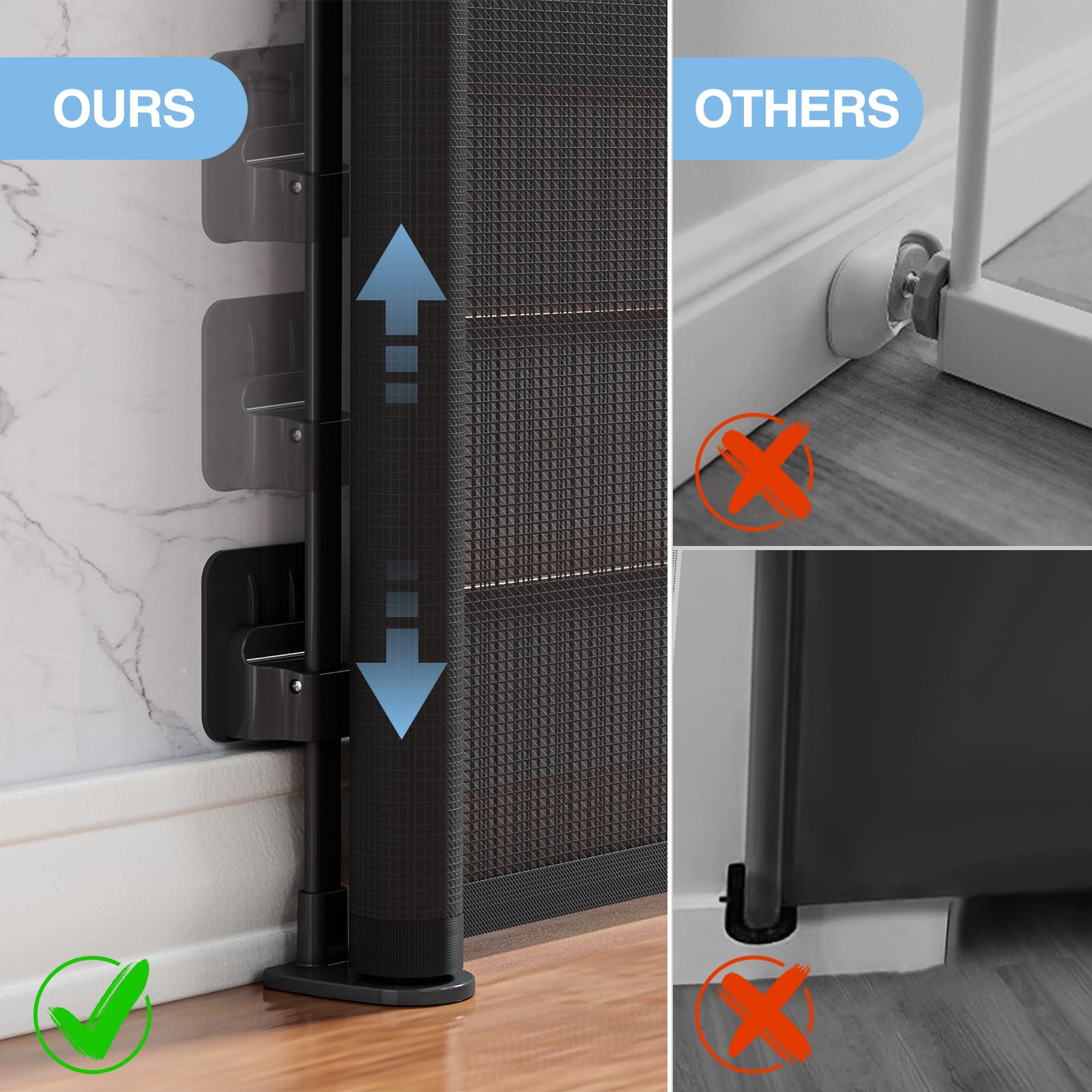 PRObebi retractable gate with one-handed operation for busy parents