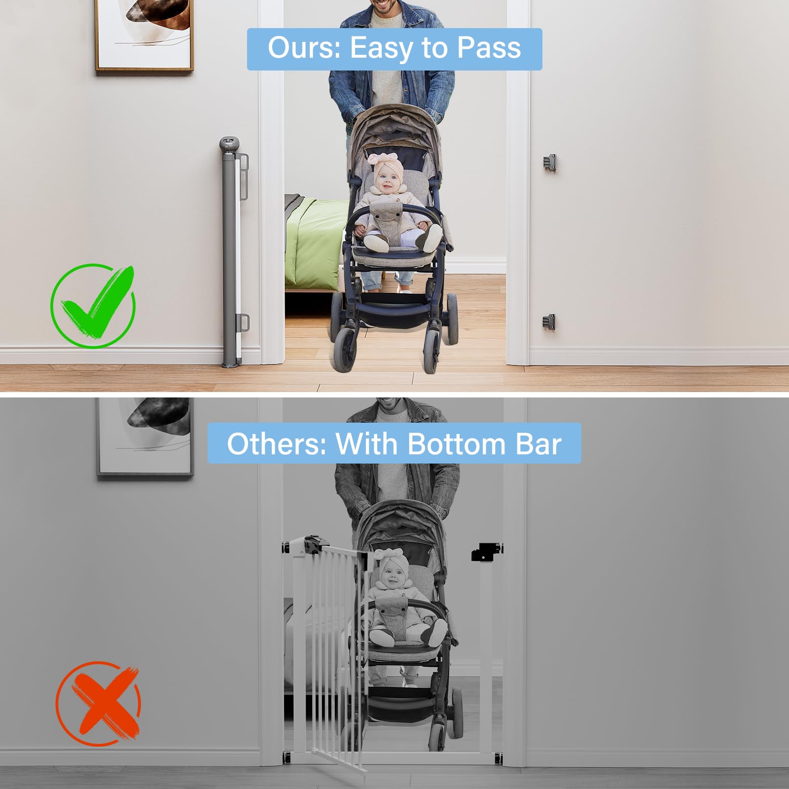 Probebi retractable-gate-stairs-installation enables secure stair access.