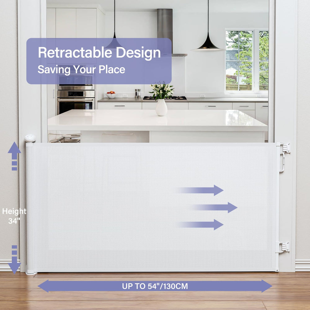 PRObebi retractable gate with safety color indicator shows lock status