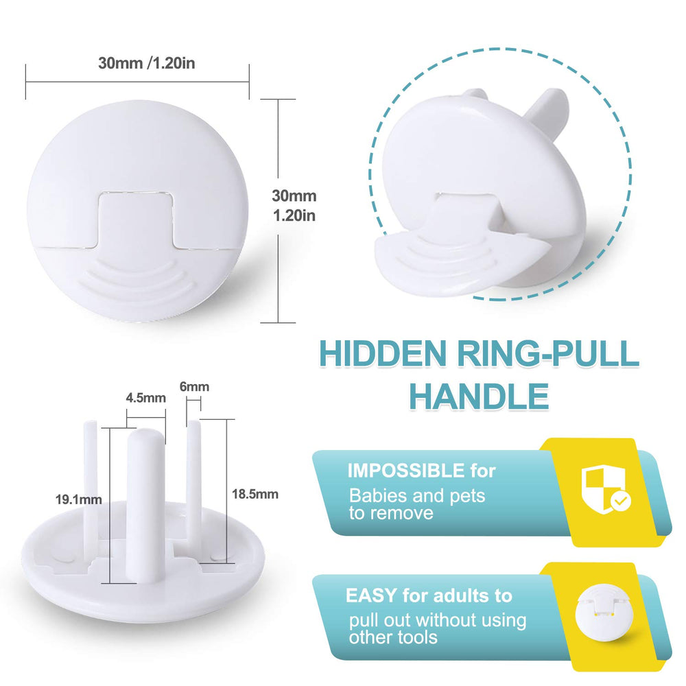 probebi white outlet covers on wall sockets blend with decor