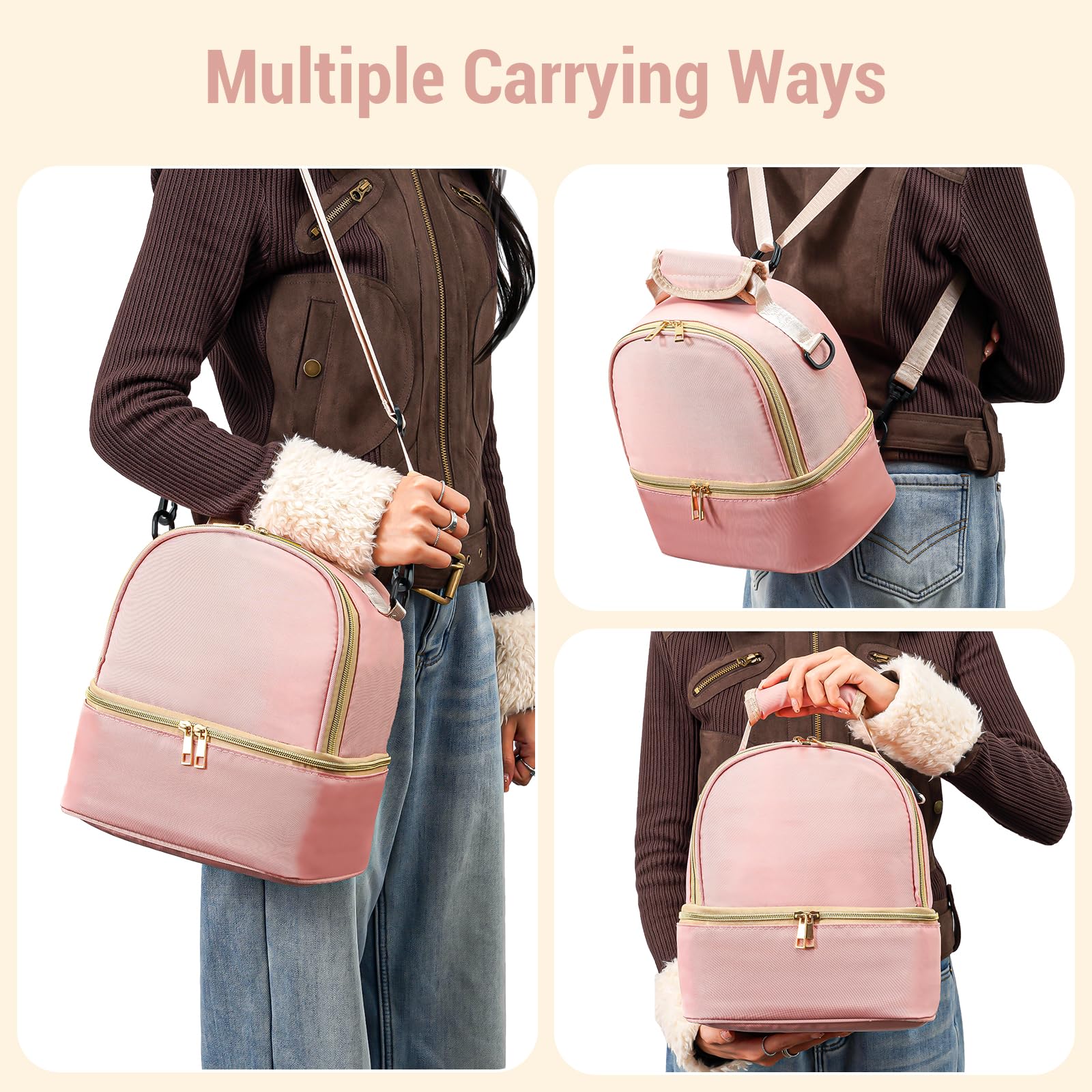 ProCase breast pump bag removable strap offers versatile carrying options.