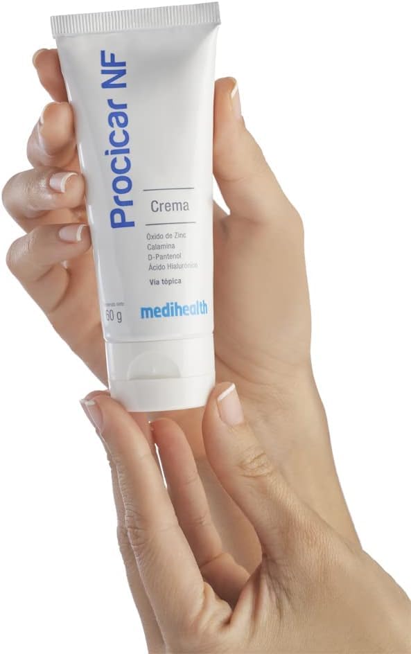 Procicar NF Scar Cream packaging highlights travel-friendly 60g container.