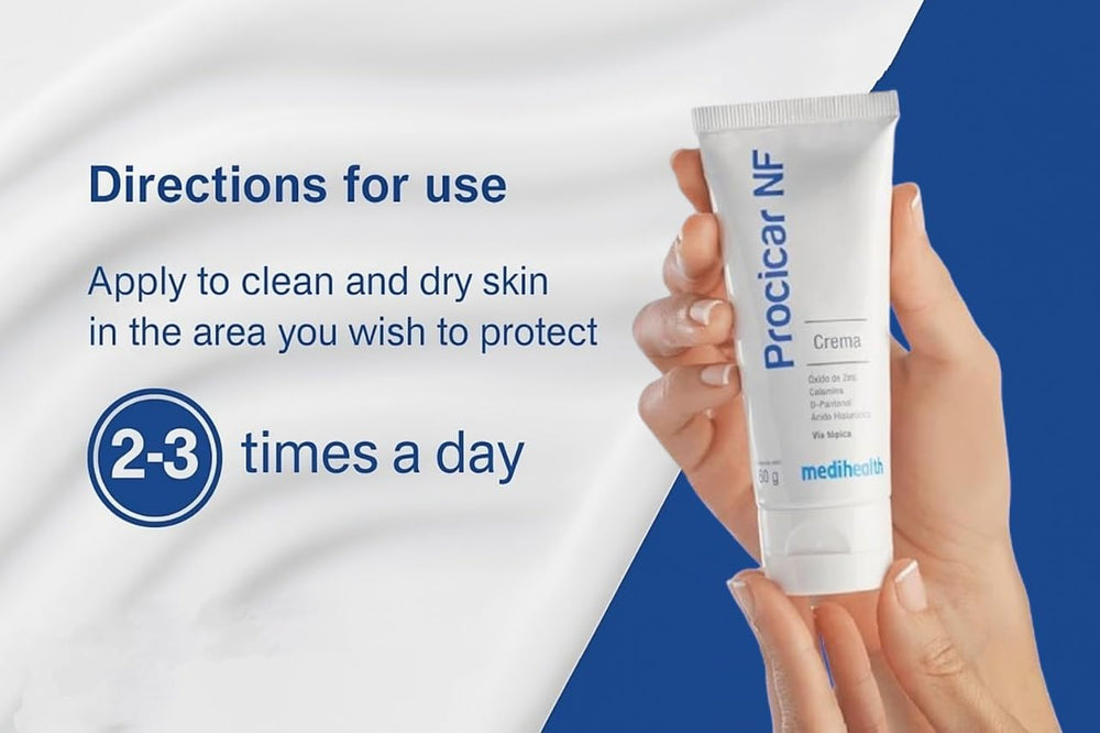 Procicar NF Scar Cream texture close-up shows creamy hydration.