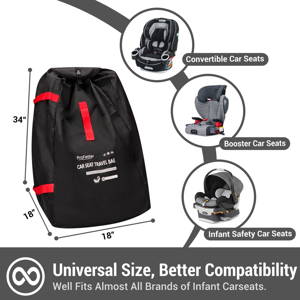 ProFaster foldable bag with built-in pouch ready for compact storage.