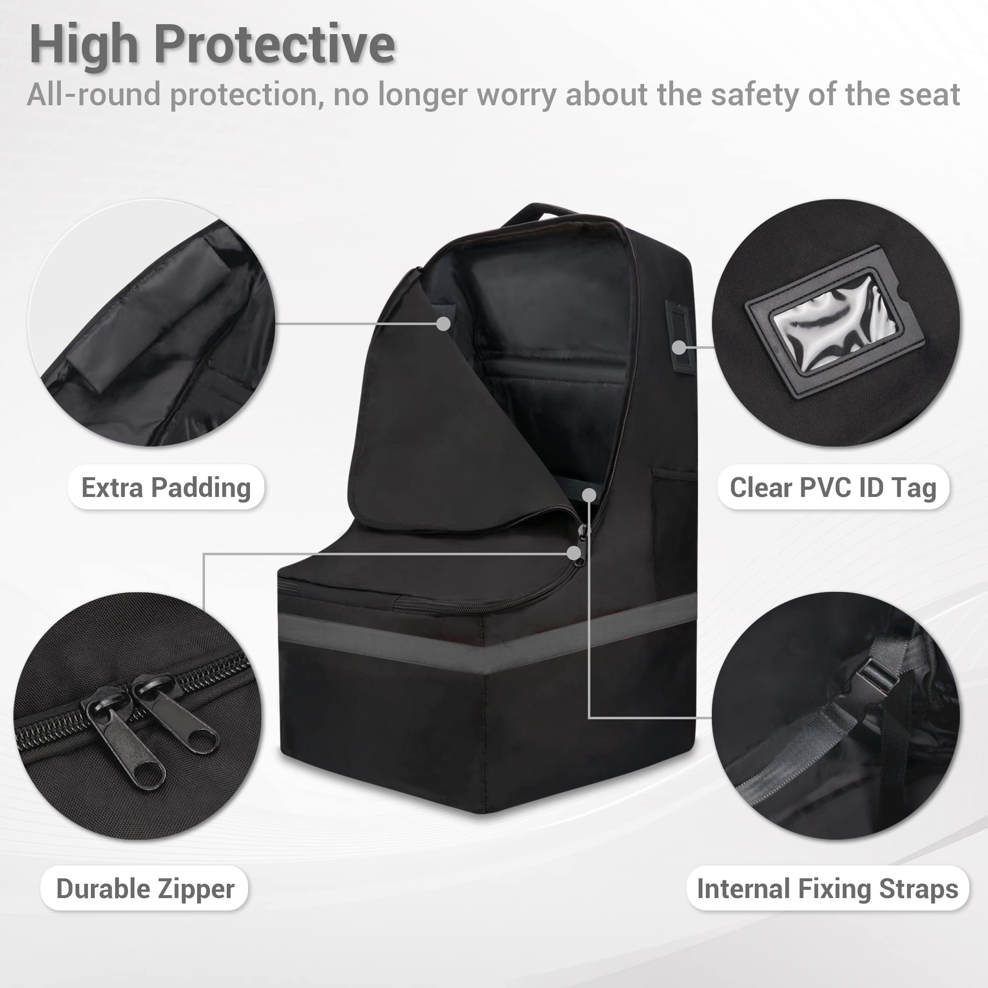 ProFaster car seat travel bag folded compact for easy storage