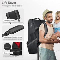 ProFaster car seat travel bag with padded backpack straps for hands-free travel