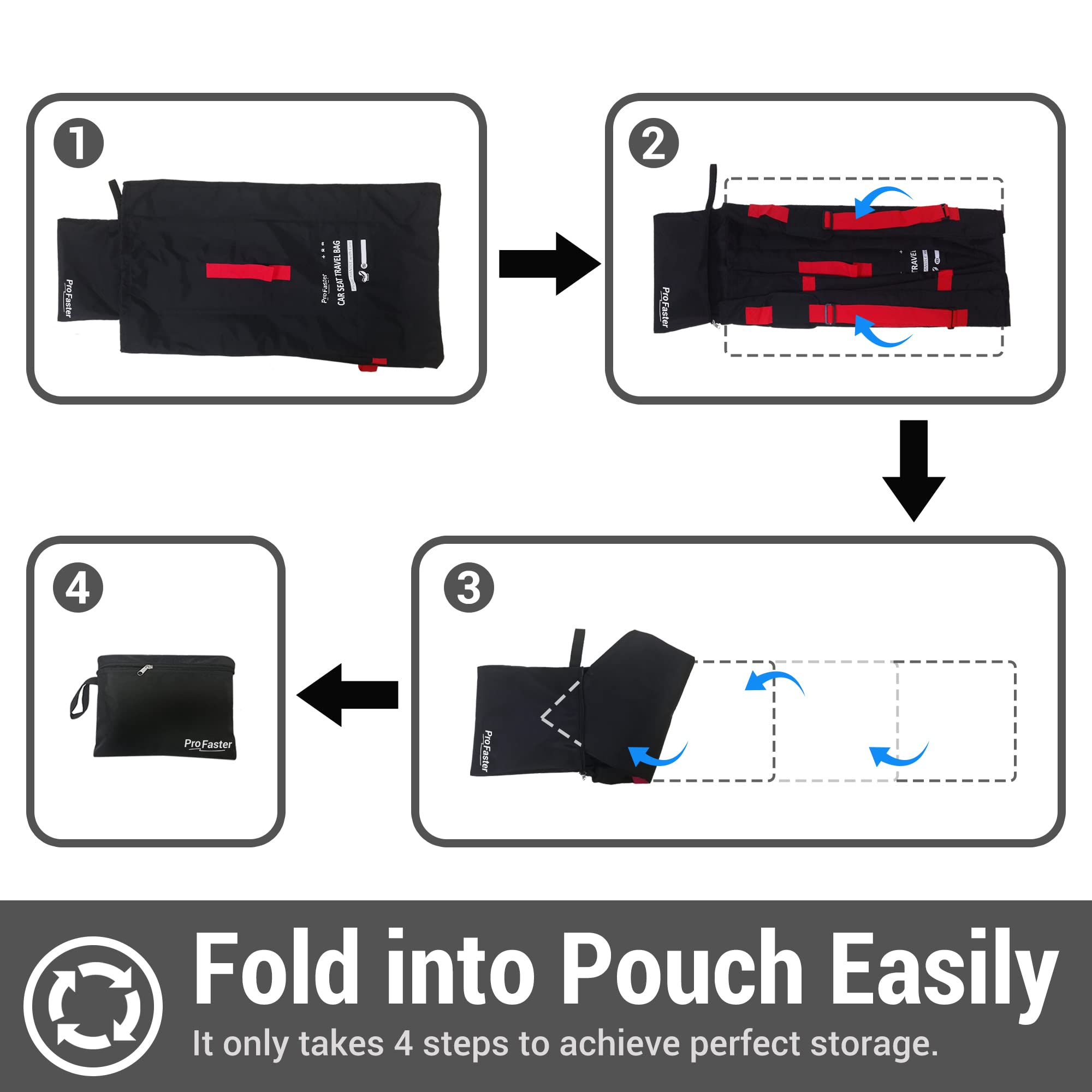 ProFaster hands-free travel design simplifies airport transitions with kids.