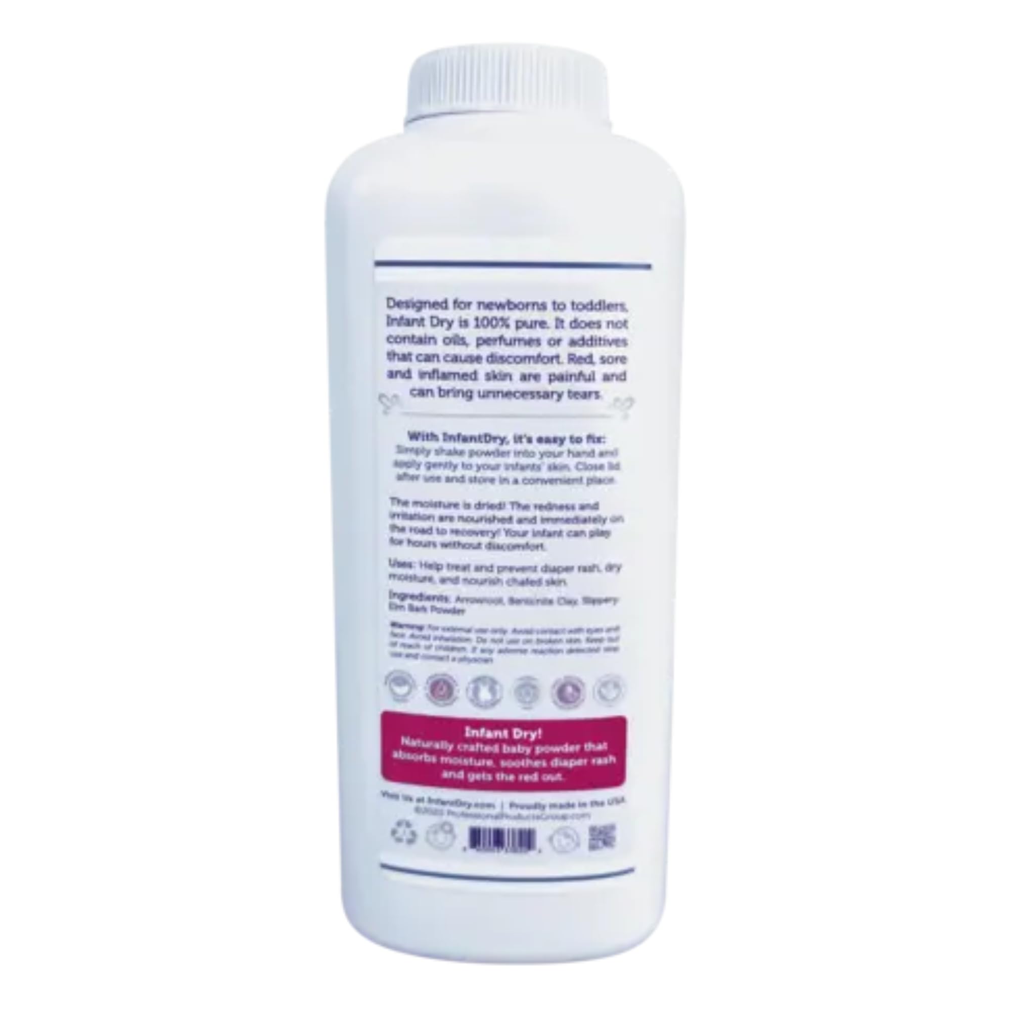 Professional Sellers Group talc-free formula designed for sensitive baby skin.