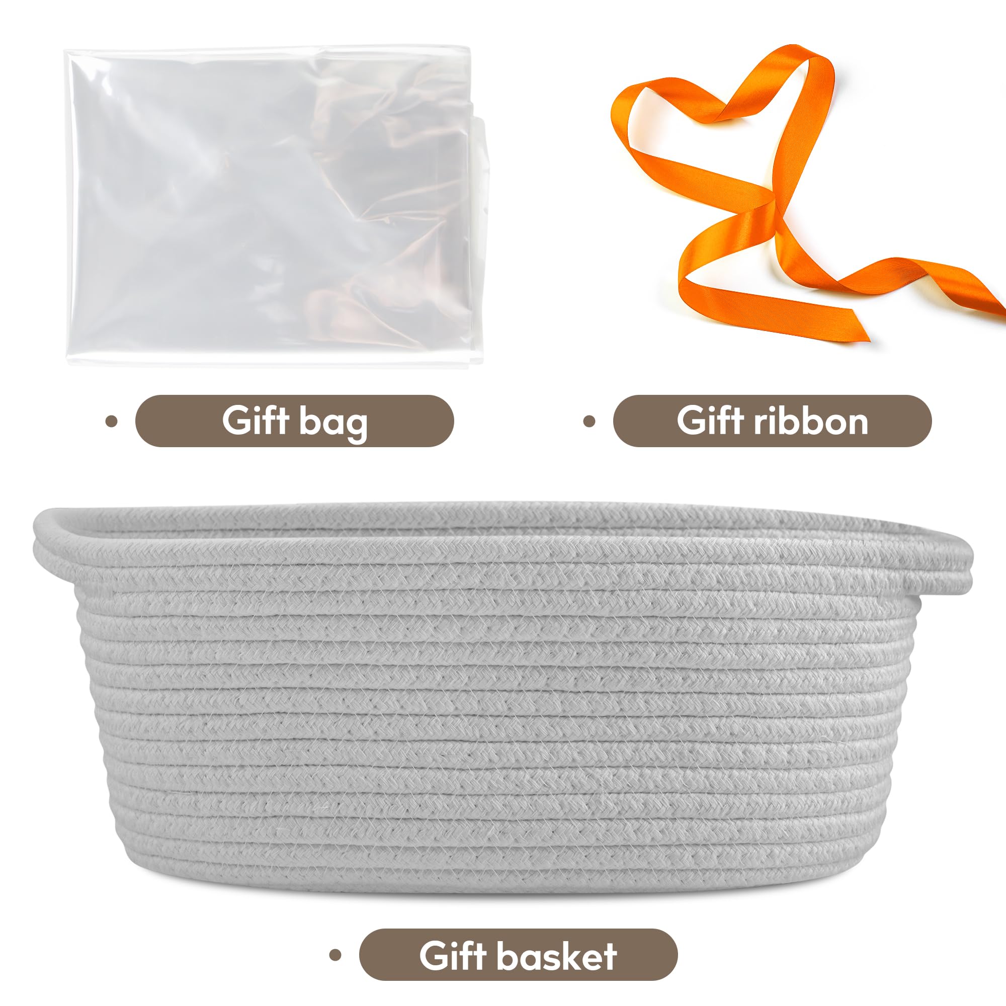 Pro Goleem small rope basket, 12x8x5 inches.