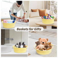 Pro Goleem toy basket with handles for easy access to toys.
