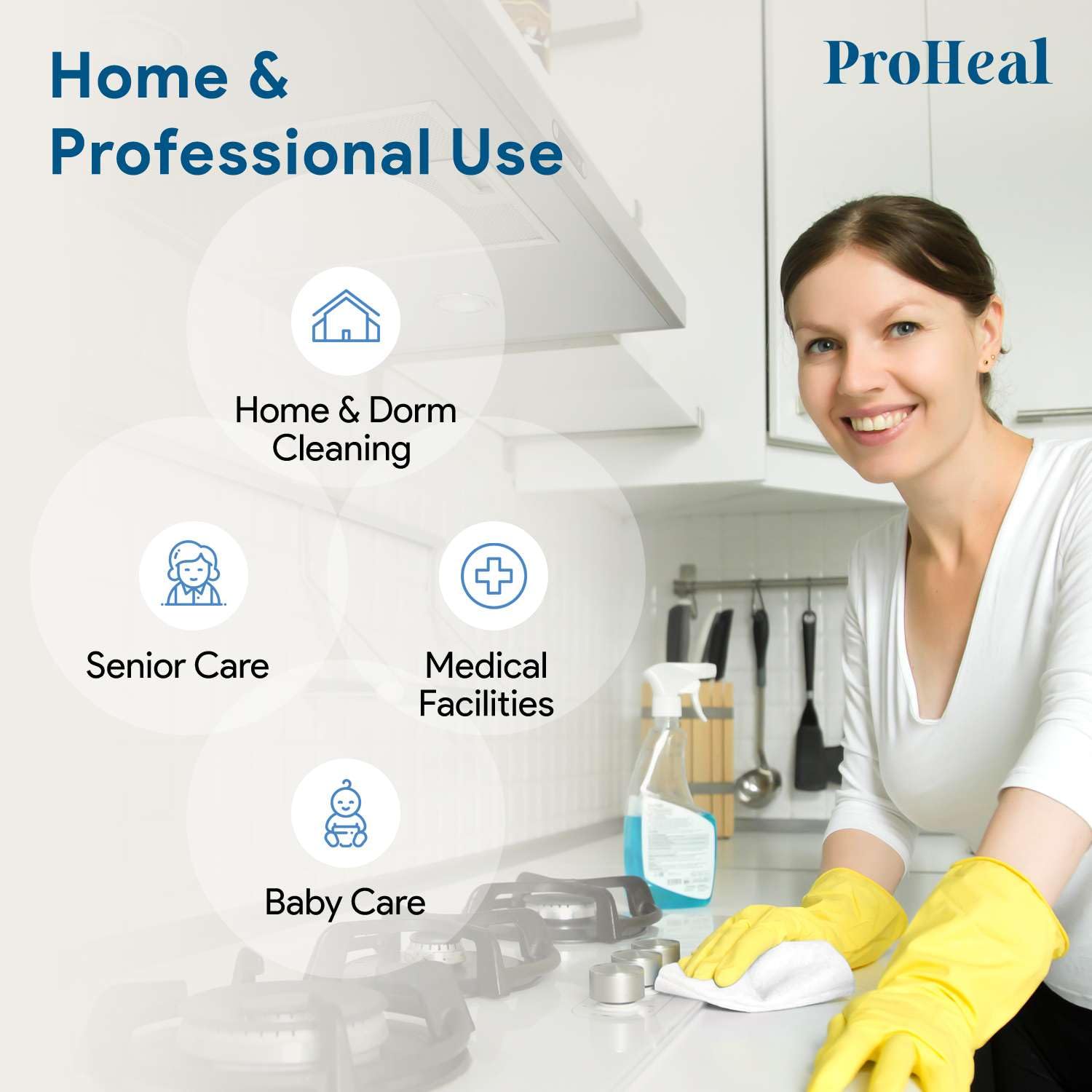 ProHeal wipes ideal for adult and baby care on the move.