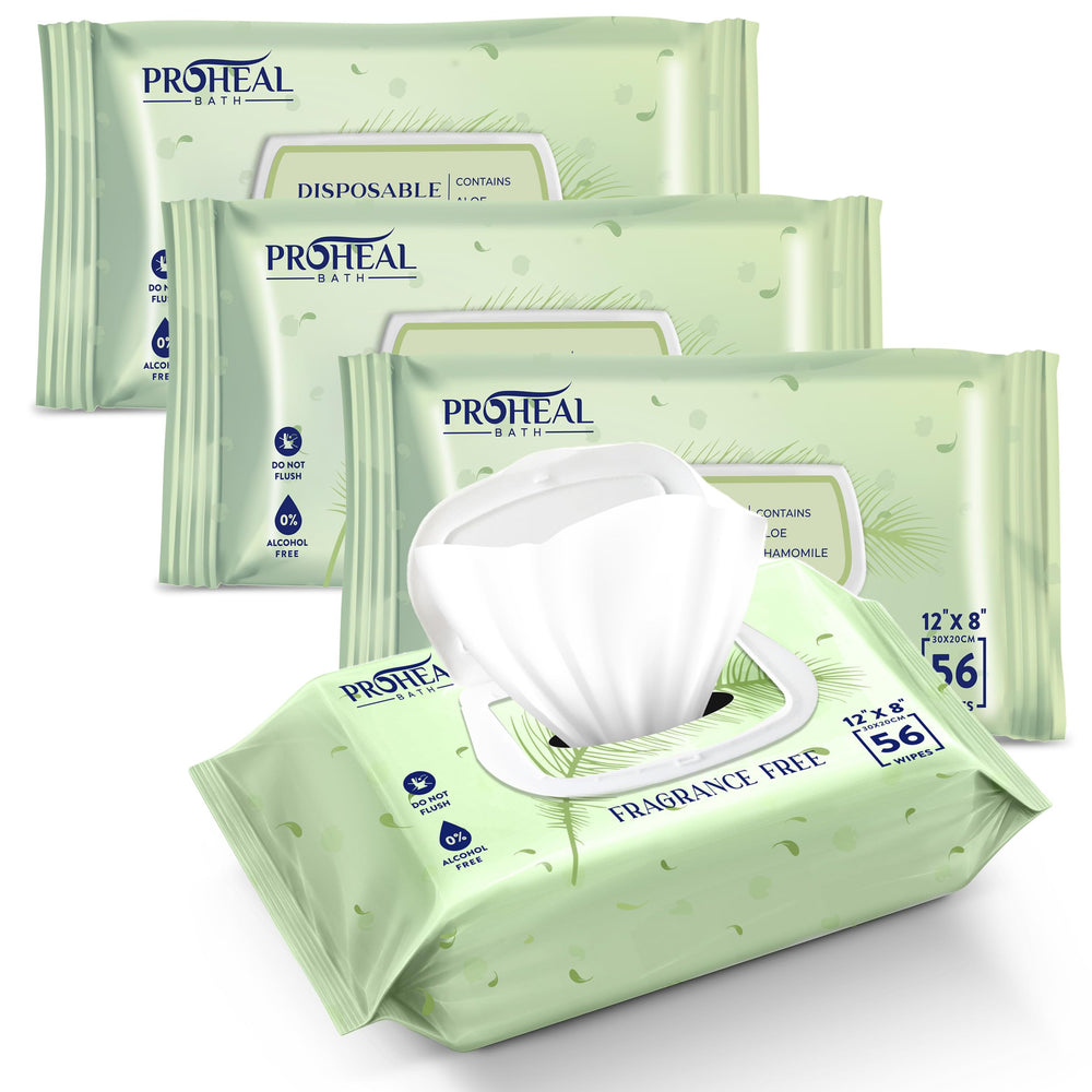 ProHeal X Large Wet Wipes four-pack for dependable everyday freshness.