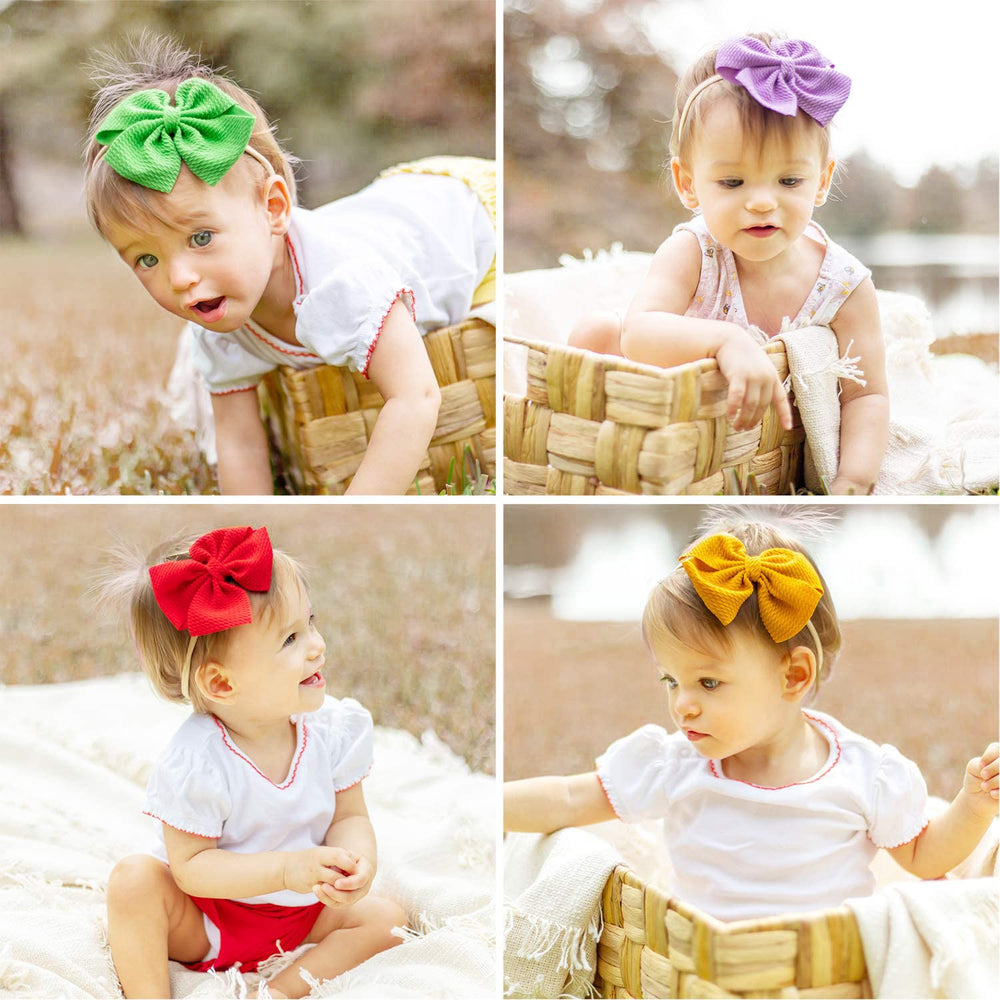 Prohouse no-compression-mark headbands prevent marks on delicate infant skin.