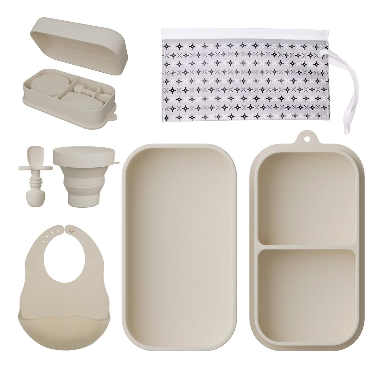 Proium travel silicone plates with suction provide tidy meals on the go