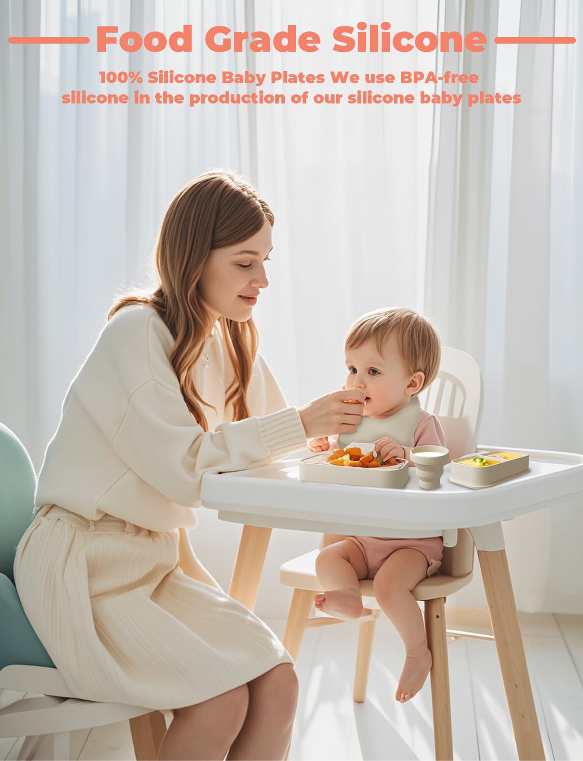 Proium spoon with safety barrier for safe, gentle feeding during travel