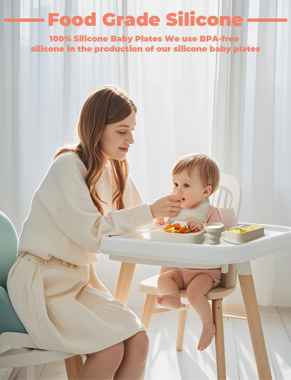 Proium spoon with safety barrier for safe, gentle feeding during travel