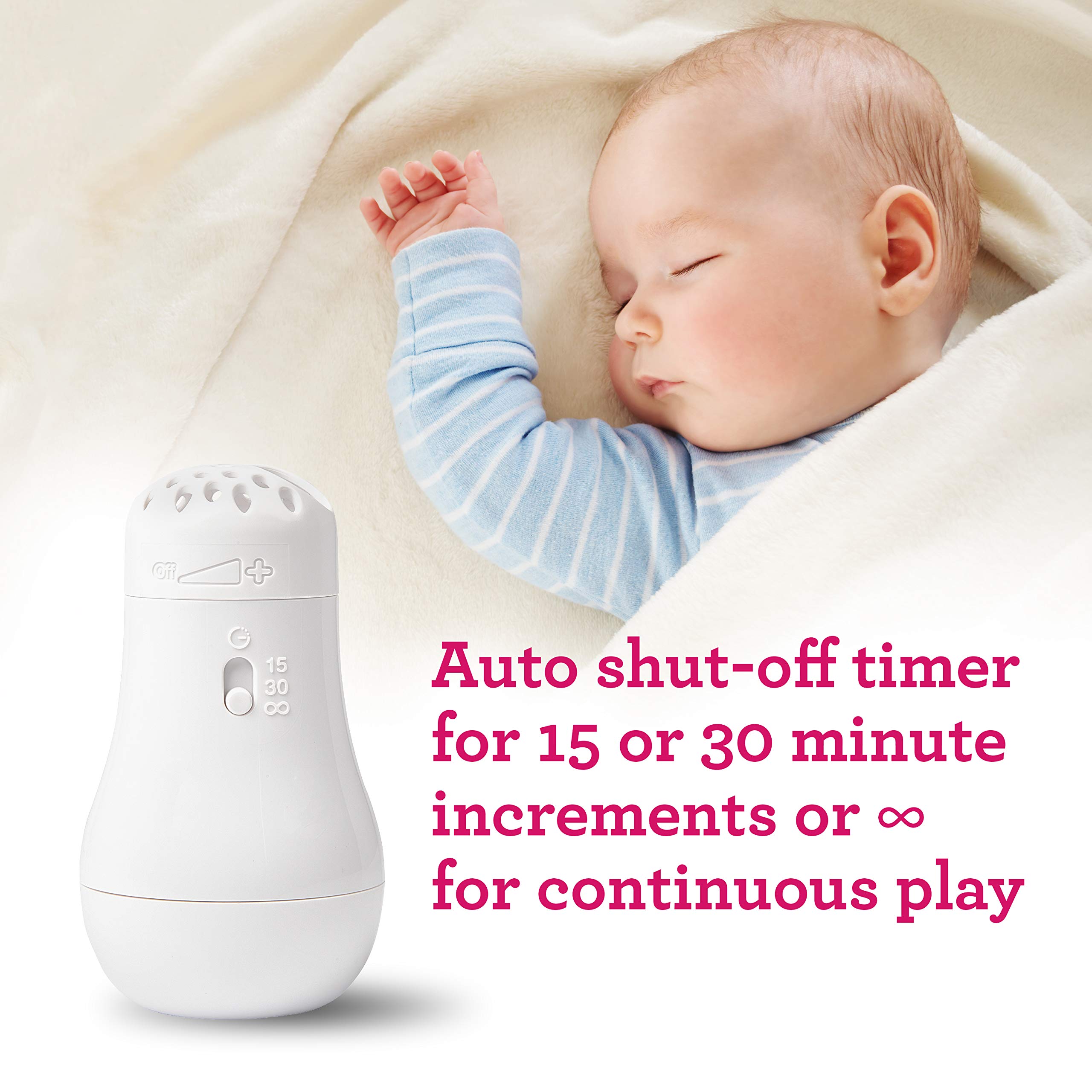 Project Nursery sound machine in continuous play mode for longer naps.