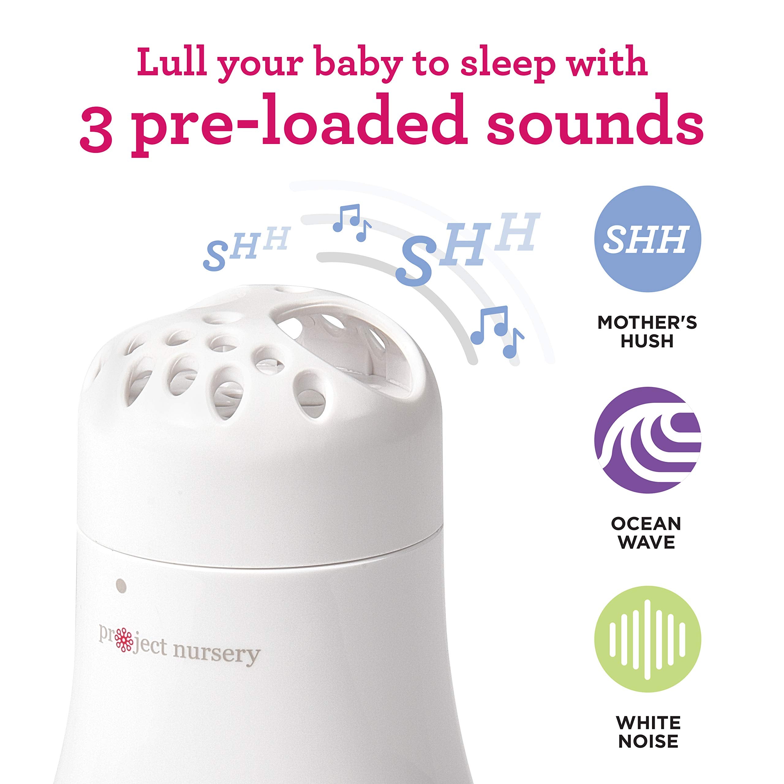 Project Nursery device featuring Mother's Shh sound for gentle bedtime routines.