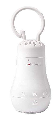 Project Nursery device with clip attachment for on-the-go soothing during errands.