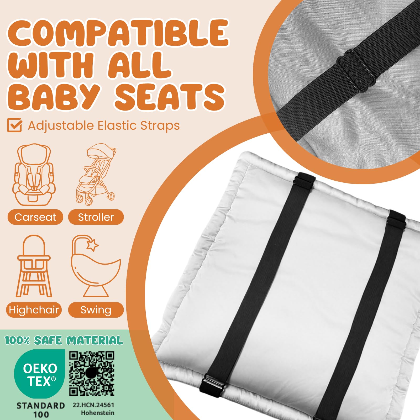 Machine-washable Promeed silk headrest cover with laundry bag for easy care