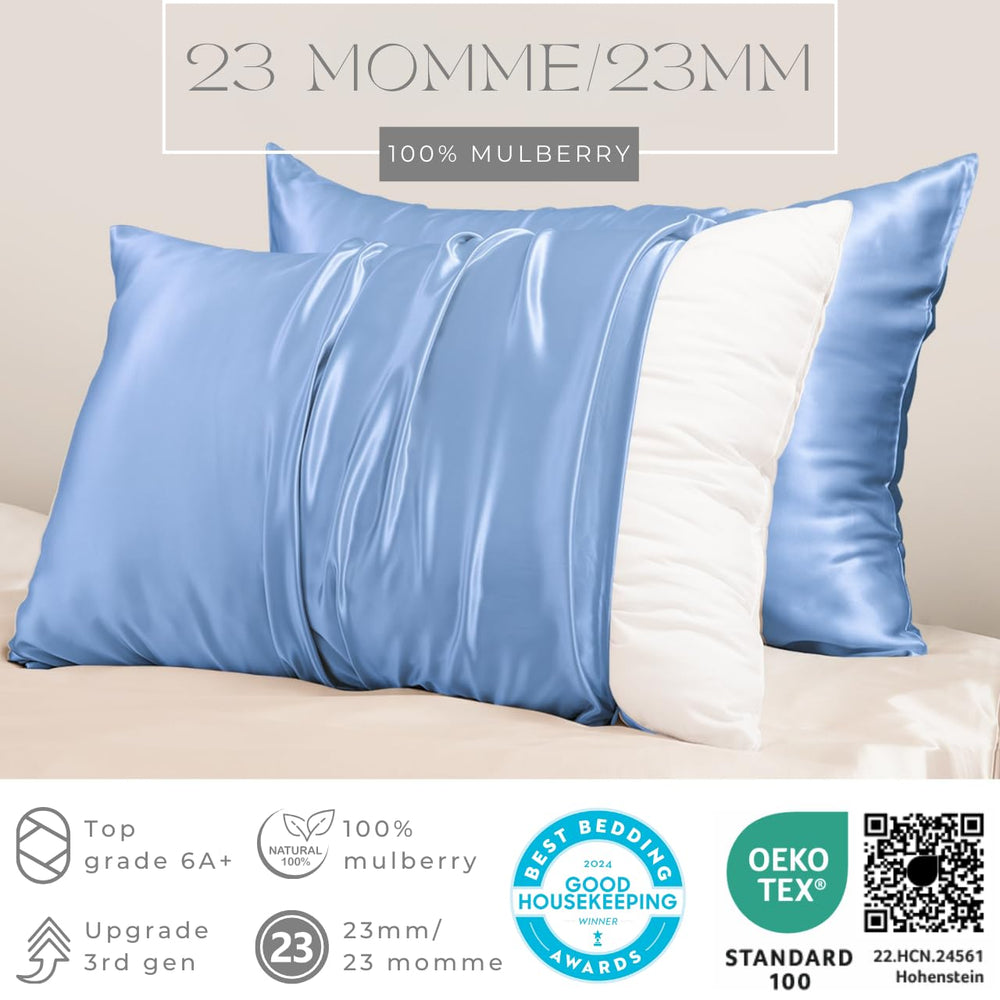 Promeed silk pillowcase 2-pack for travel and home usage.