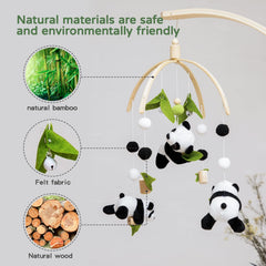 Soft textile crib mobile by Promise Babe complements modern nurseries.
