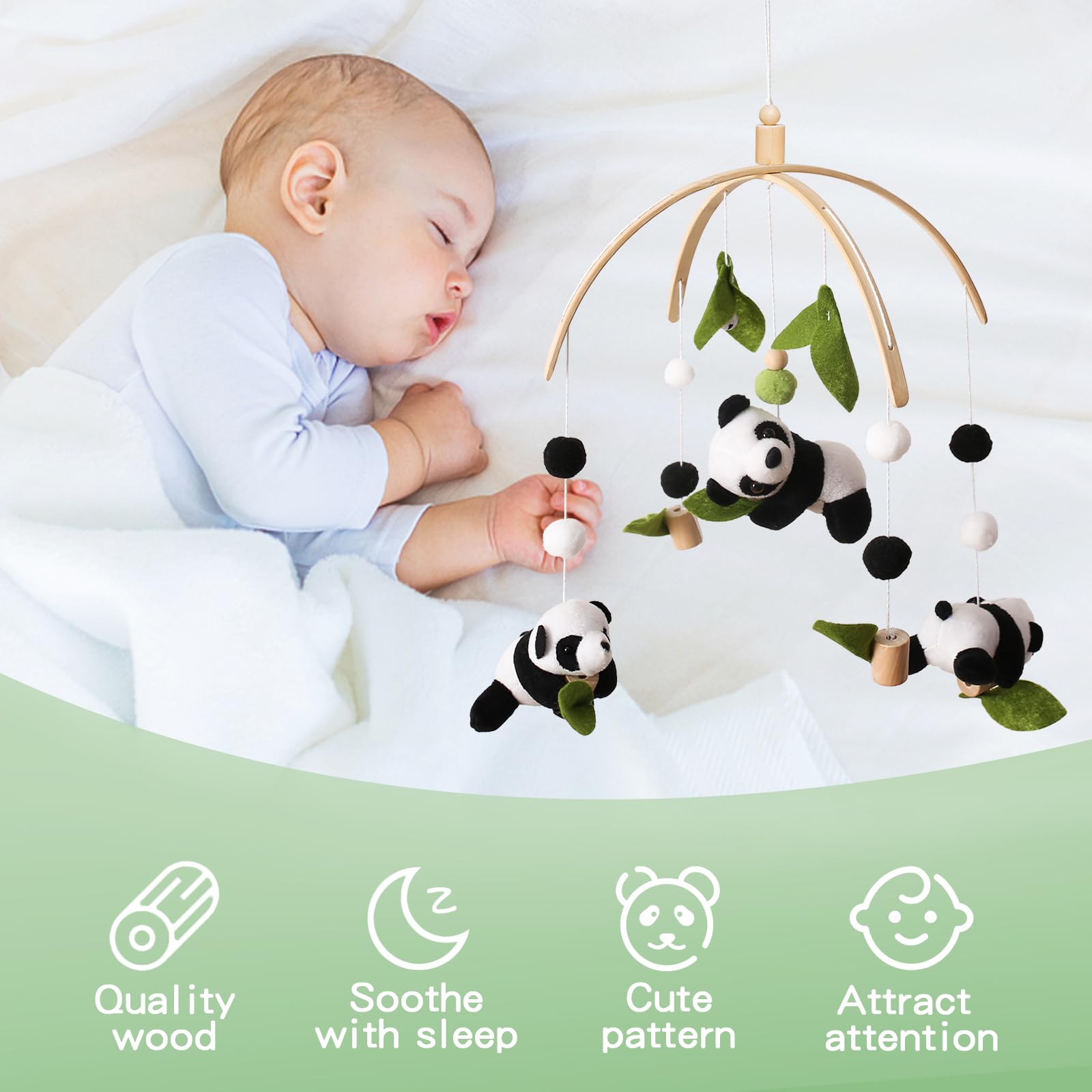 Natural materials like felt and yarn provide a safe nursery accent by Promise Babe.