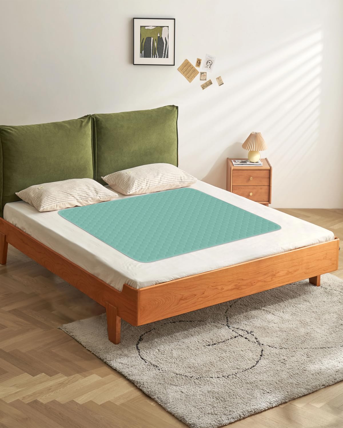 Pronior bed pad in use on bed demonstrates everyday protection